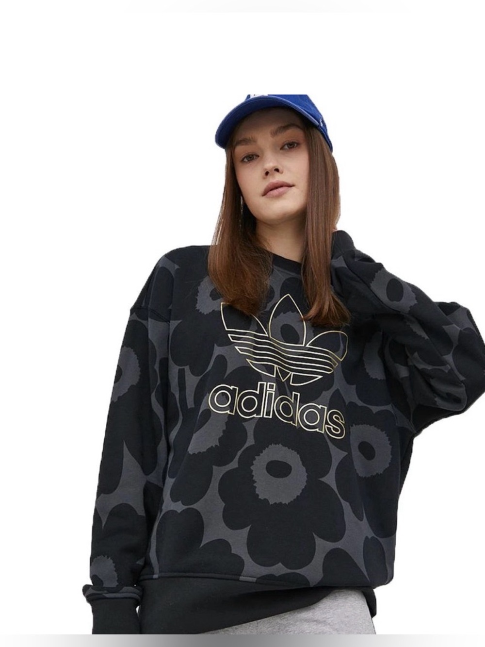 Adidas X Marimekko Trefoil Sweatshirt Poppy Floral Crewneck Size XS